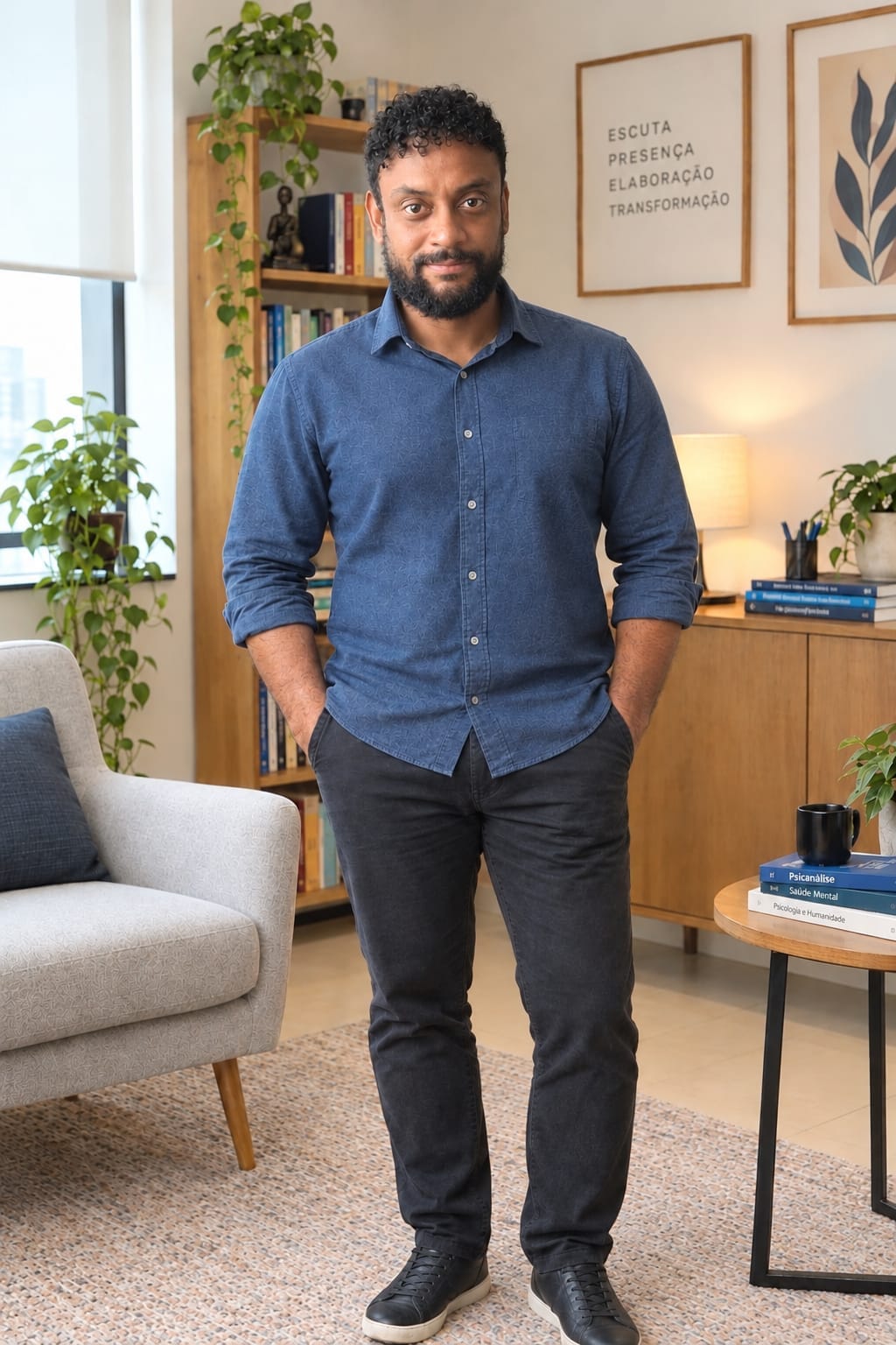 Rafael Ferreira, psicólogo e psicanalista em Recife, no consultório